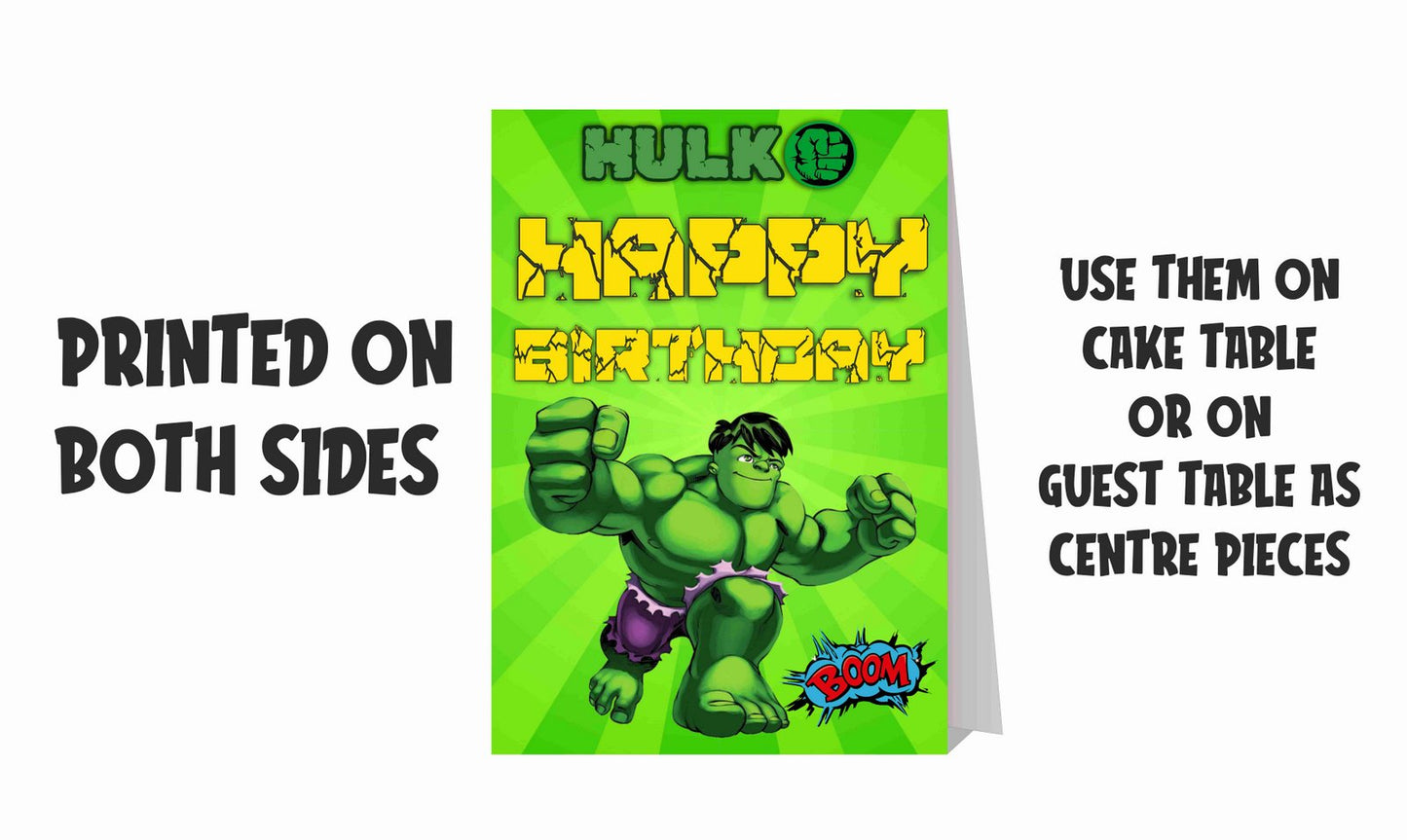 Hulk Theme Cake Table and Guest Table Birthday Decoration Centerpiece Pack of 2