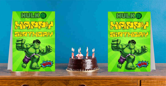 Hulk Theme Cake Table and Guest Table Birthday Decoration Centerpiece Pack of 2
