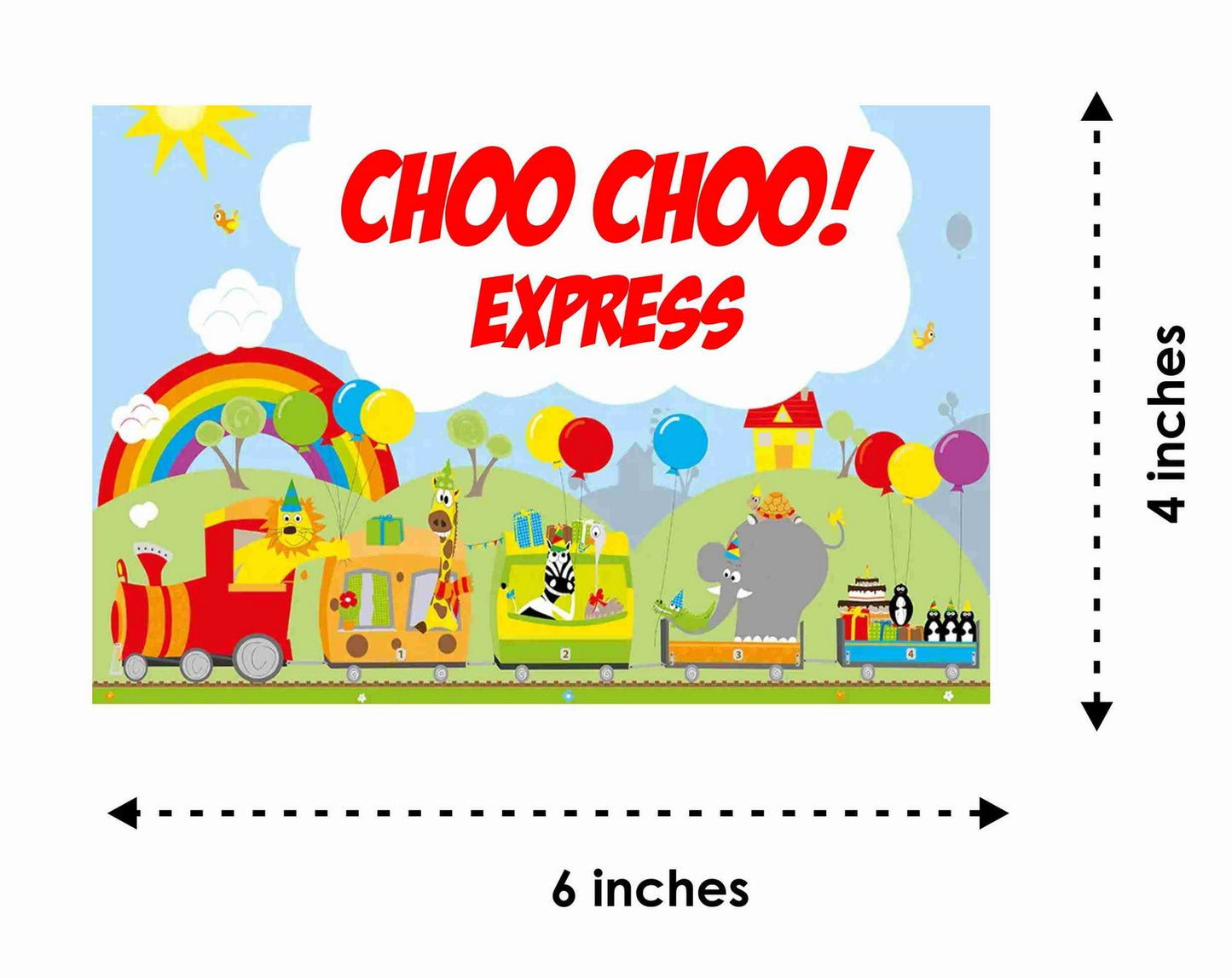 Train Theme Children's Birthday Party Invitations Cards with Envelopes - Kids Birthday Party Invitations for Boys or Girls,- Invitation Cards (Pack of 10)