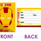 Iron Man Theme Children's Birthday Party Invitations Cards with Envelopes - Kids Birthday Party Invitations for Boys or Girls,- Invitation Cards (Pack of 10)