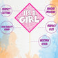 Its a Girl Photo Booth Party Props Baby Girl Baby Welcoming Theme Party Decoration Photo Booth Party Item for Adults and Kids (Pack of 10)