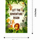 Jungle Theme Children's Birthday Party Invitations Cards with Envelopes - Kids Birthday Party Invitations for Boys or Girls,- Invitation Cards (Pack of 10)