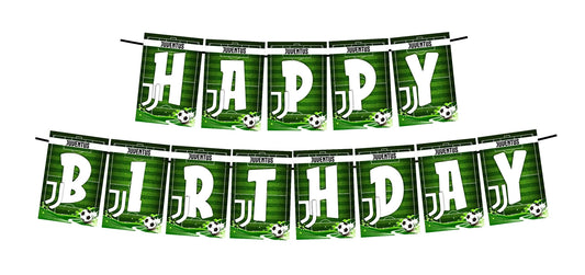 Juventus Football Happy Birthday Decoration Hanging and Banner for Photo Shoot Backdrop and Theme Party