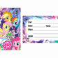 Little Pony Theme Children's Birthday Party Invitations Cards with Envelopes - Kids Birthday Party Invitations for Boys or Girls,- Invitation Cards (Pack of 10)