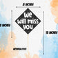 Miss You Photo Booth Party Props Send Off Theme Party Decoration Photo Booth Party Item for Adults and Kids (Pack of 10)
