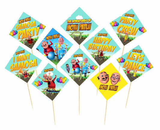 Motu Patlu Theme Birthday Photo Booth Party Props Theme Birthday Party Decoration, Birthday Photo Booth Party Item for Adults and Kids