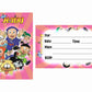 Ninja Hattori Theme Children's Birthday Party Invitations Cards with Envelopes - Kids Birthday Party Invitations for Boys or Girls,- Invitation Cards (Pack of 10)