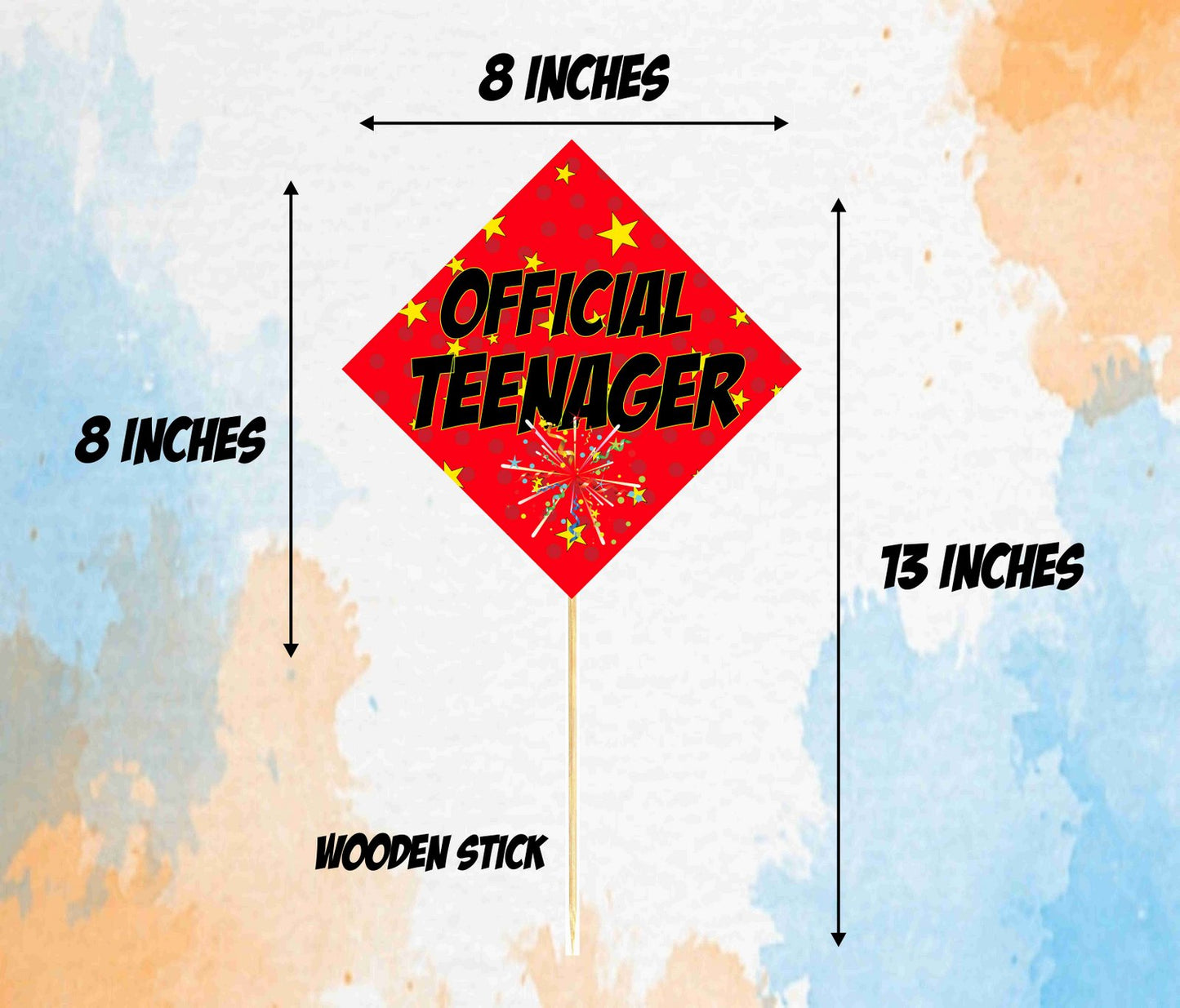Official Teenagers Birthday Photo Booth Party Props Teen Birthday Party Decoration Photo Booth Party Item for Adults and Kids (Pack of 10)