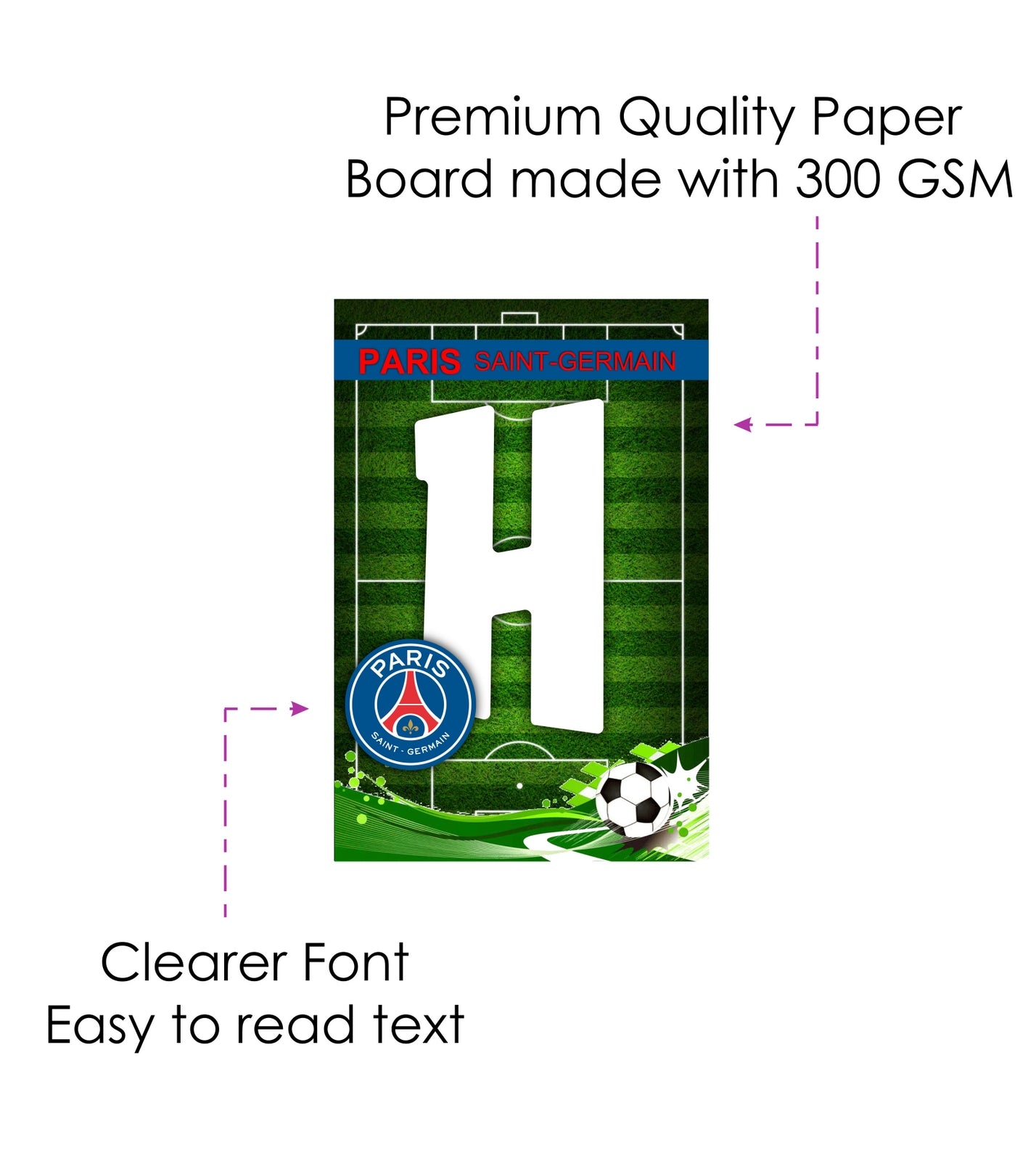 Paris Saint Germain Football Theme Happy Birthday Decoration Hanging and Banner for Photo Shoot Backdrop and Theme Party
