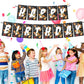 Pizza Theme Happy Birthday Decoration Hanging and Banner for Photo Shoot Backdrop and Theme Party