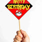 Pokemon Theme Birthday Photo Booth Party Props Theme Birthday Party Decoration, Birthday Photo Booth Party Item for Adults and Kids