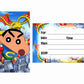 Shinchan Theme Children's Birthday Party Invitations Cards with Envelopes - Kids Birthday Party Invitations for Boys or Girls,- Invitation Cards (Pack of 10)