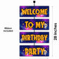 Space Theme Welcome Board Welcome to My Birthday Party Board for Door Party Hall Entrance Decoration Party Item for Indoor and Outdoor 2.3 feet