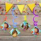Masha Bear Ceiling Hanging Swirls Decorations Cutout Festive Party Supplies (Pack of 6 swirls and cutout)