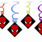 Spider Ceiling Hanging Swirls Decorations Cutout Festive Party Supplies (Pack of 6 swirls and cutout)