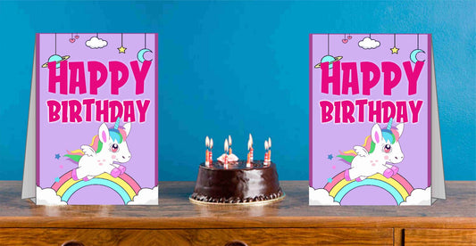 Unicorn Theme Cake Table and Guest Table Birthday Decoration Centerpiece Pack of 2