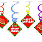 Watermelon Ceiling Hanging Swirls Decorations Cutout Festive Party Supplies (Pack of 6 swirls and cutout)