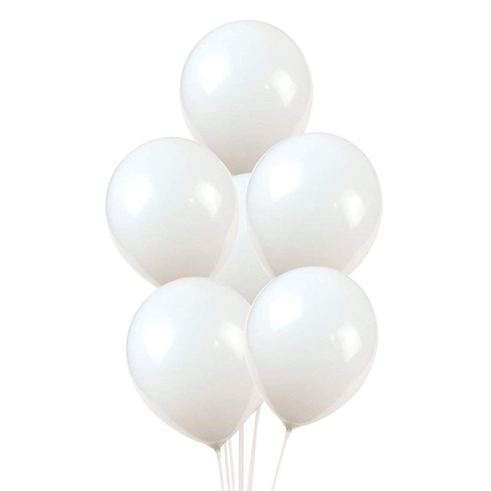 White Balloon Pack of 25 for birthday decoration, Anniversary Weddings Engagement, Baby Shower, New Year decoration, Theme Party balloons