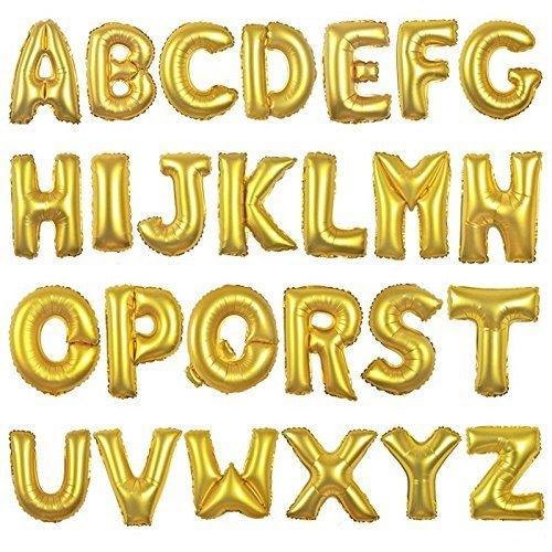 Alphabet E Gold Foil Balloon 16 Inches