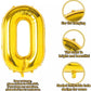 Alphabet W Gold Foil Balloon 16 Inches